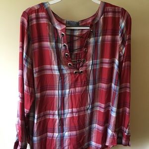 Corset front plaid flannel